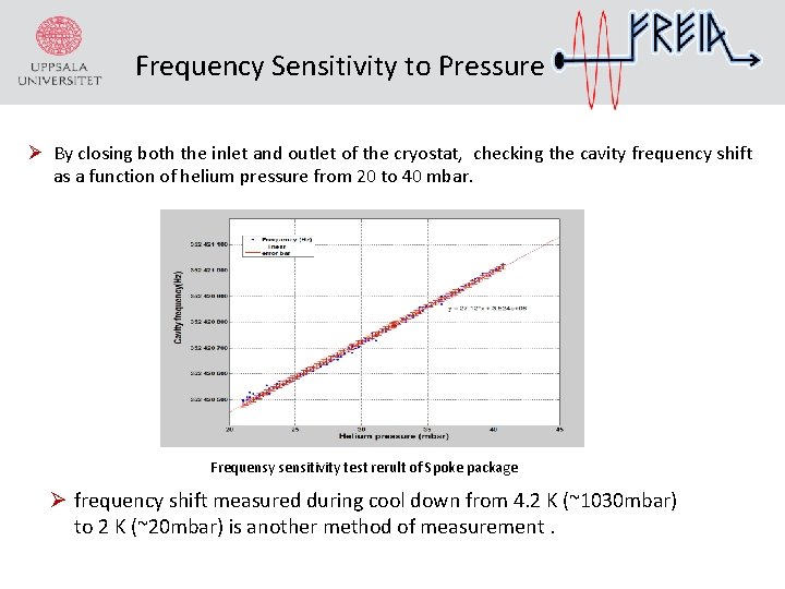 Frequency Sensitivity to Pressure Ø By closing both the inlet and outlet of the