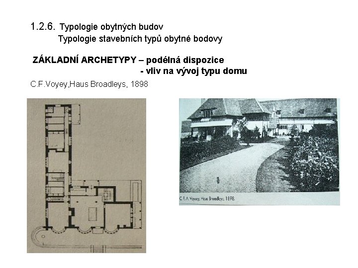 1. 2. 6. Typologie obytných budov Typologie stavebních typů obytné bodovy ZÁKLADNÍ ARCHETYPY –