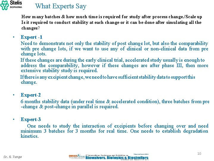 What Experts Say How many batches & how much time is required for study