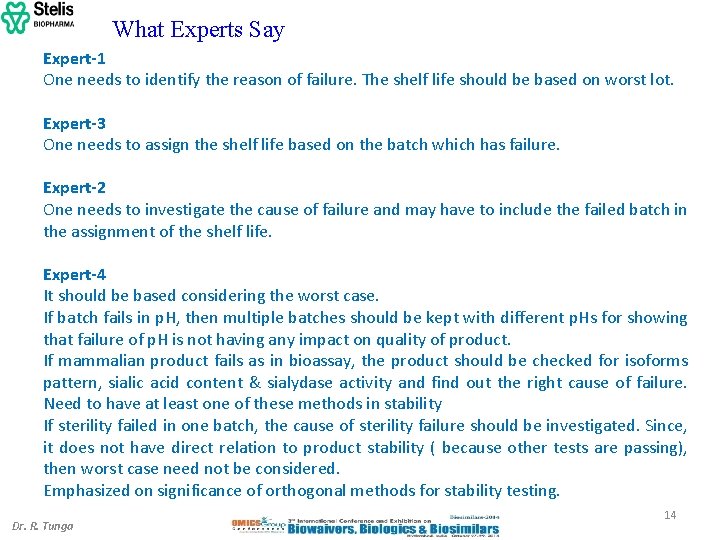 What Experts Say Expert-1 One needs to identify the reason of failure. The shelf