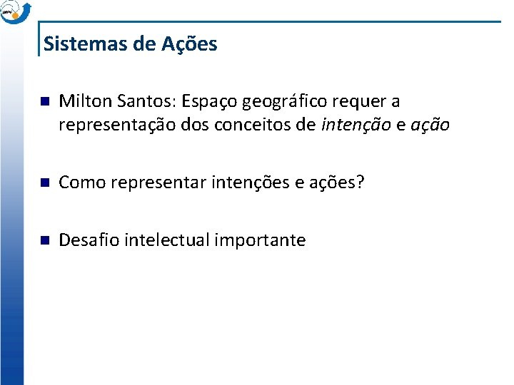 Sistemas de Ações n Milton Santos: Espaço geográfico requer a representação dos conceitos de