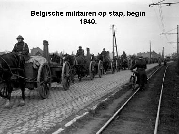 Belgische militairen op stap, begin 1940. 
