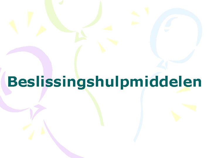 Beslissingshulpmiddelen 