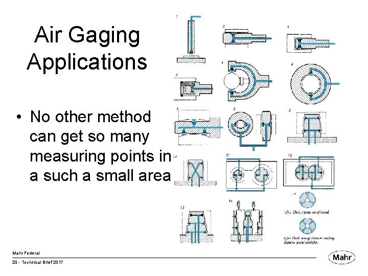 Air Gaging Applications • No other method can get so many measuring points in