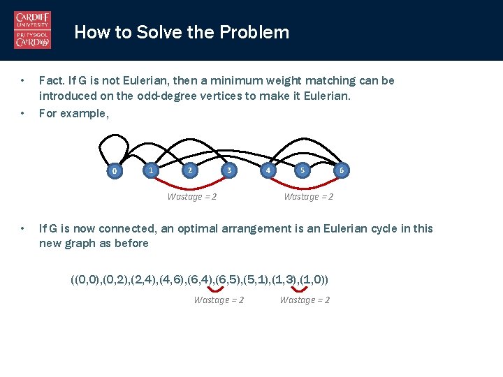 How to Solve the Problem • • Fact. If G is not Eulerian, then