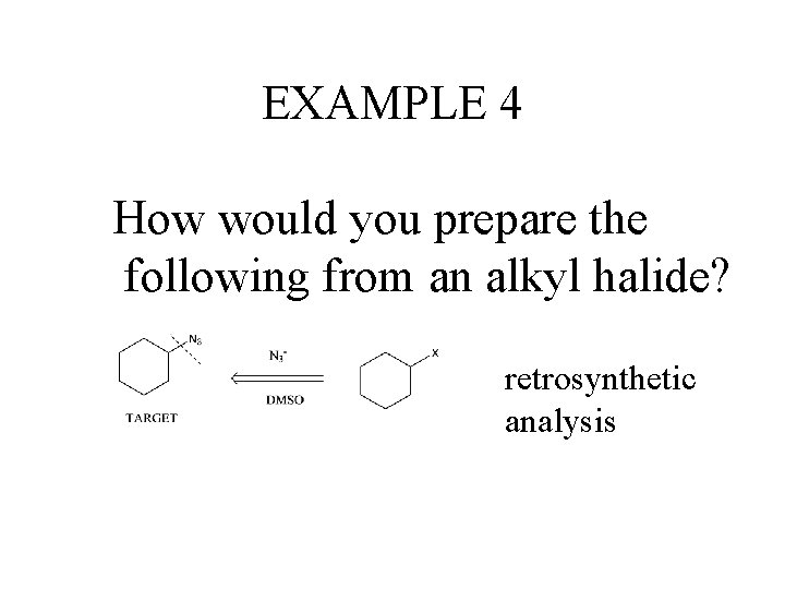 EXAMPLE 4 How would you prepare the following from an alkyl halide? retrosynthetic analysis