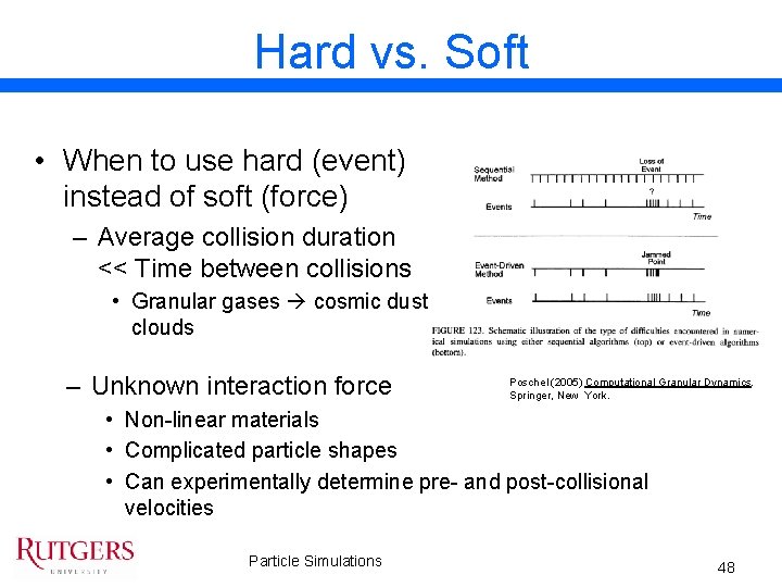Hard vs. Soft • When to use hard (event) instead of soft (force) –