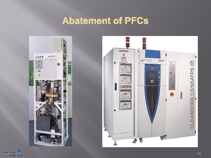 Abatement of PFCs 24 