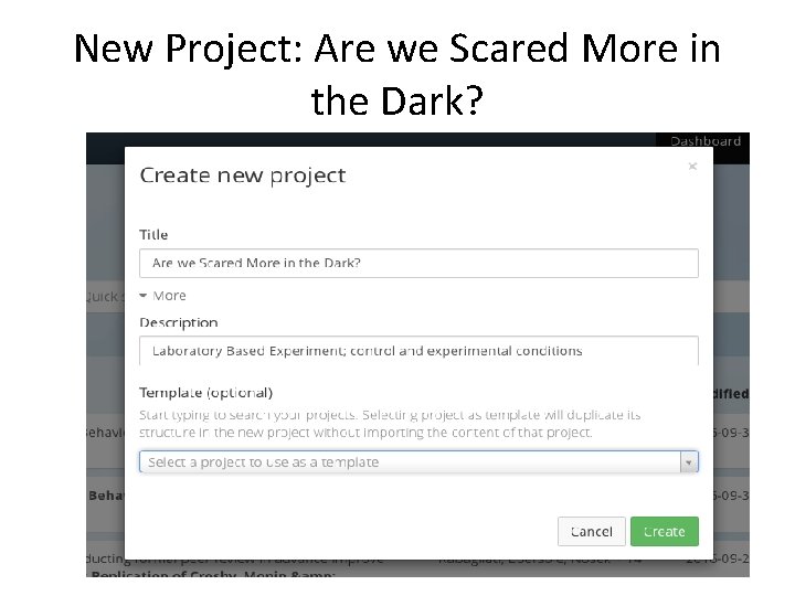 New Project: Are we Scared More in the Dark? 