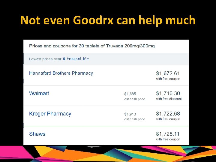 Not even Goodrx can help much 