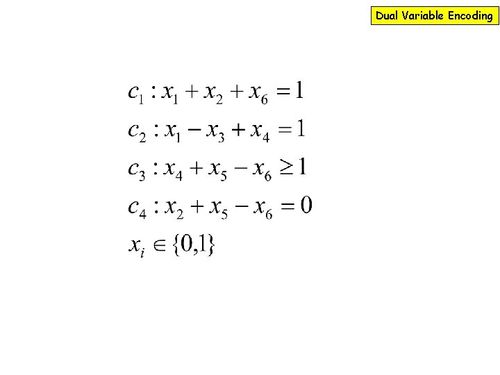 Dual Variable Encoding 