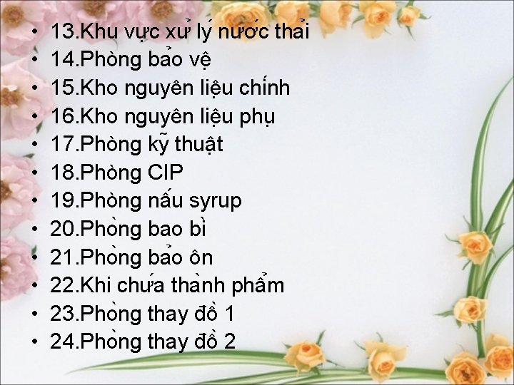  • • • 13. Khu vư c xư ly nươ c tha i