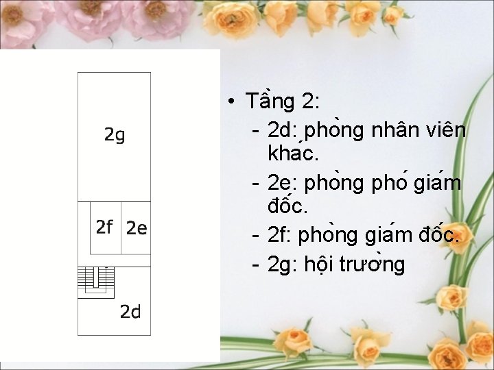  • Tâ ng 2: - 2 d: pho ng nhân viên kha c.