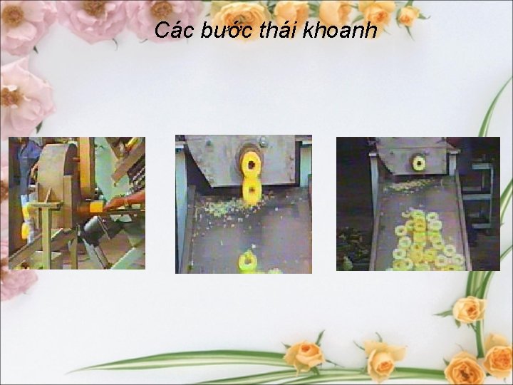 Các bước thái khoanh 