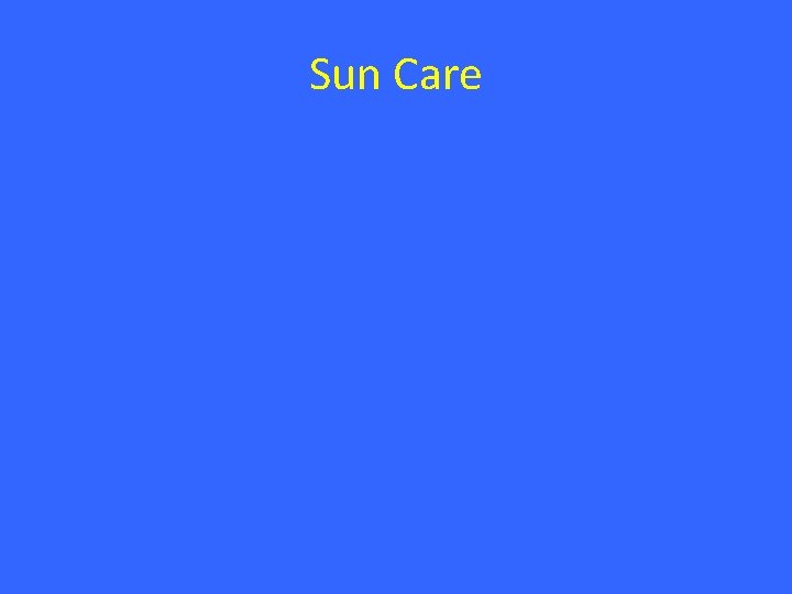 Sun Care 