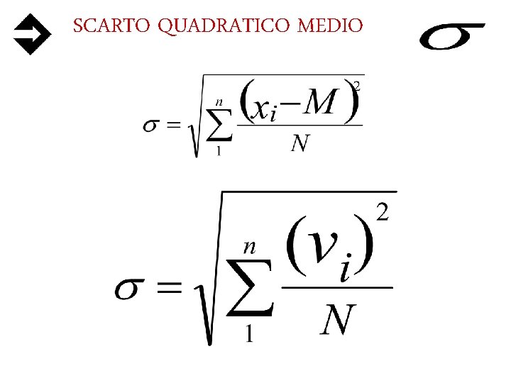 SCARTO QUADRATICO MEDIO 