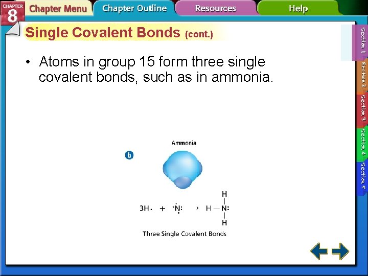 Single Covalent Bonds (cont. ) • Atoms in group 15 form three single covalent Single Covalent Bonds (cont. ) • Atoms in group 15 form three single covalent
