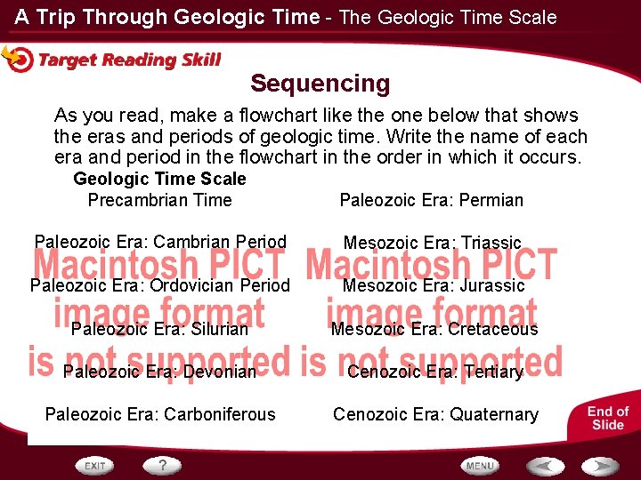 A Trip Through Geologic Time - The Geologic Time Scale Sequencing As you read,