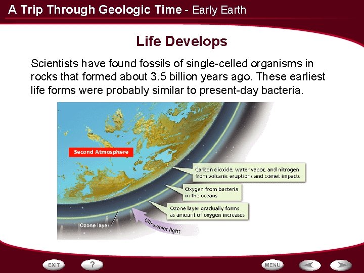 A Trip Through Geologic Time - Early Earth Life Develops Scientists have found fossils