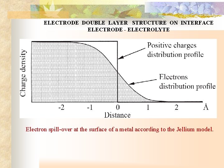 ELECTRODE DOUBLE LAYER STRUCTURE ON INTERFACE ELECTRODE - ELECTROLYTE Electron spill-over at the surface