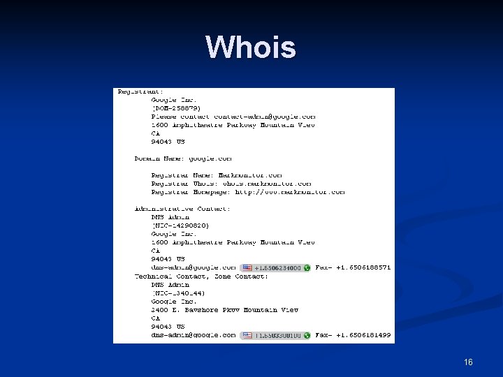 Whois 16 