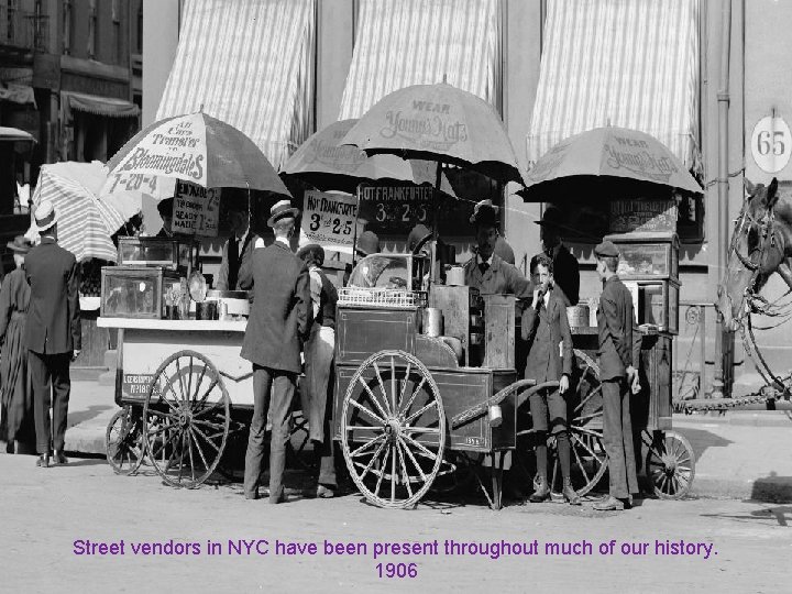 + Street vendors in NYC have been present throughout much of our history. 1906