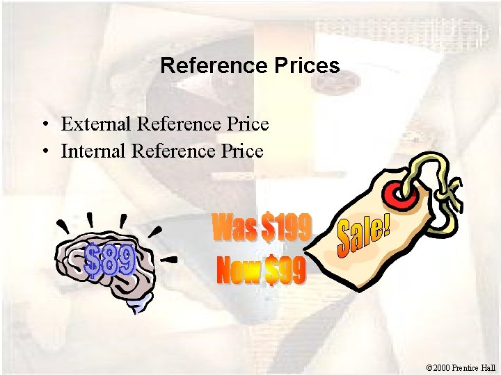 Reference Prices • External Reference Price • Internal Reference Price © 2000 Prentice Hall