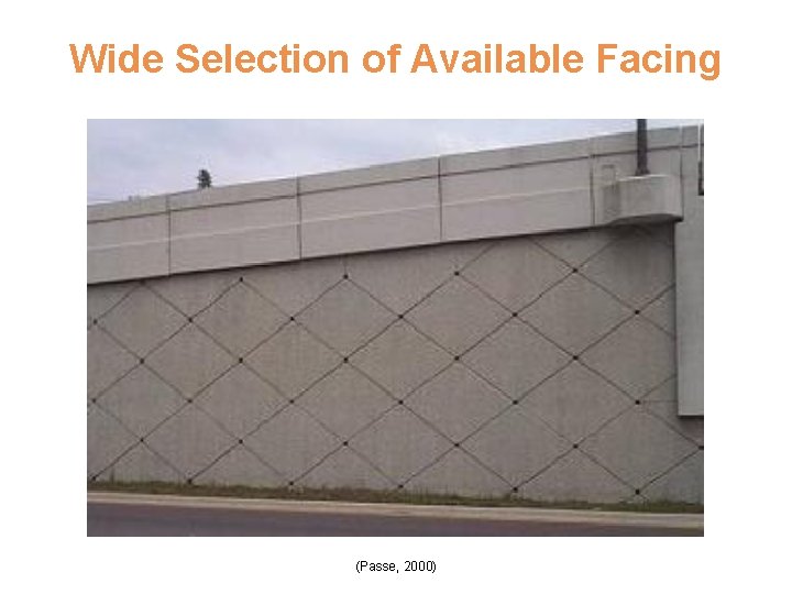 Wide Selection of Available Facing (Passe, 2000) 