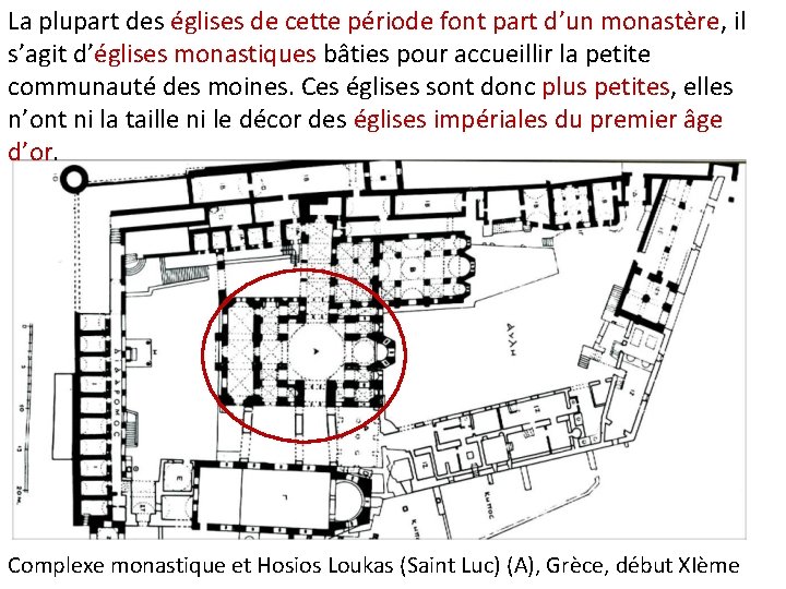 La plupart des églises de cette période font part d’un monastère, il s’agit d’églises