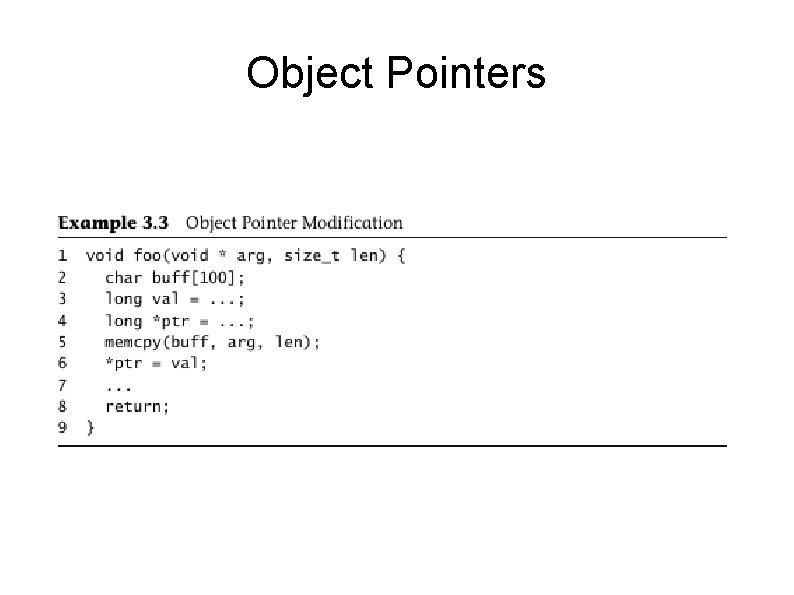 Object Pointers 