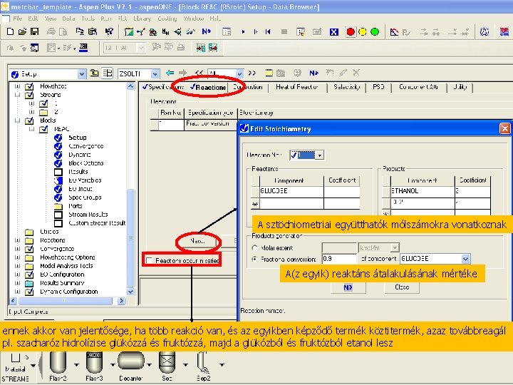 A sztöchiometriai együtthatók mólszámokra vonatkoznak A(z egyik) reaktáns átalakulásának mértéke ennek akkor van jelentősége,
