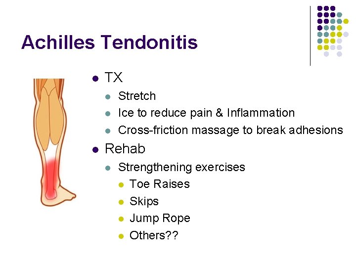 Achilles Tendonitis l TX l l Stretch Ice to reduce pain & Inflammation Cross-friction