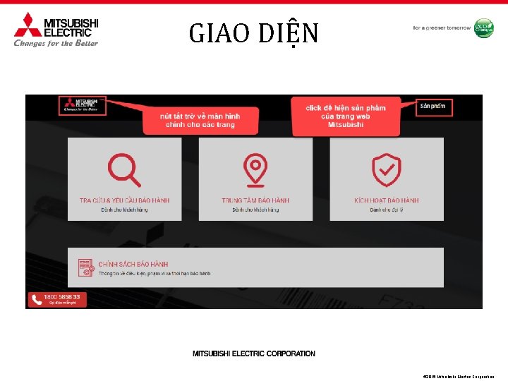 GIAO DIỆN © 2015 Mitsubishi Electric Corporation 
