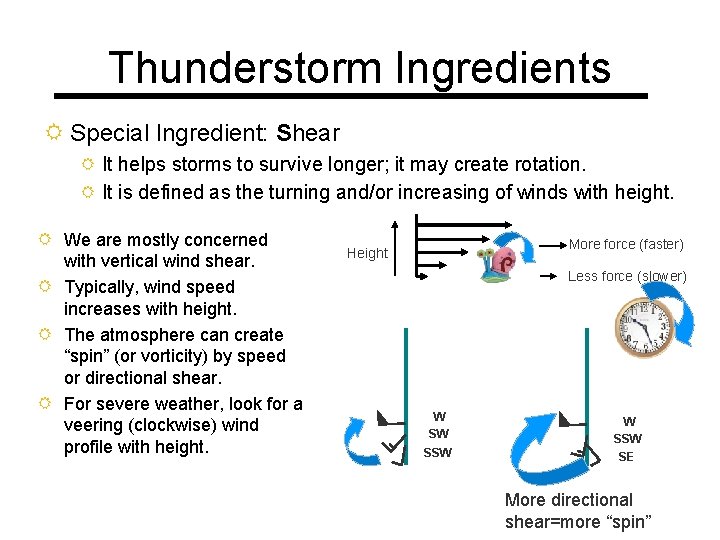 Thunderstorm Ingredients R Special Ingredient: Shear R It helps storms to survive longer; it