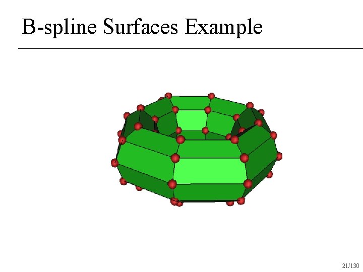 B-spline Surfaces Example 21/130 