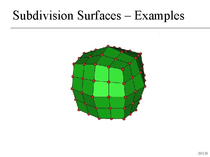 Subdivision Surfaces – Examples 39/130 