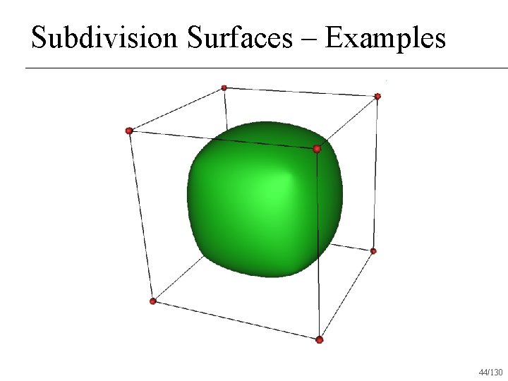 Subdivision Surfaces – Examples 44/130 