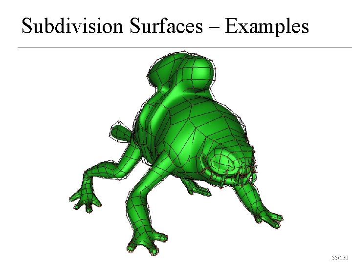 Subdivision Surfaces – Examples 55/130 