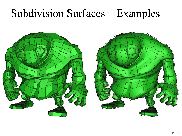Subdivision Surfaces – Examples 58/130 
