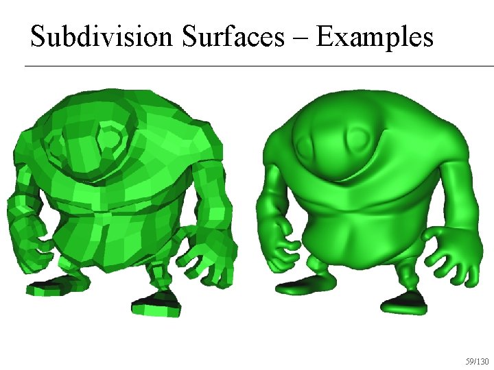 Subdivision Surfaces – Examples 59/130 