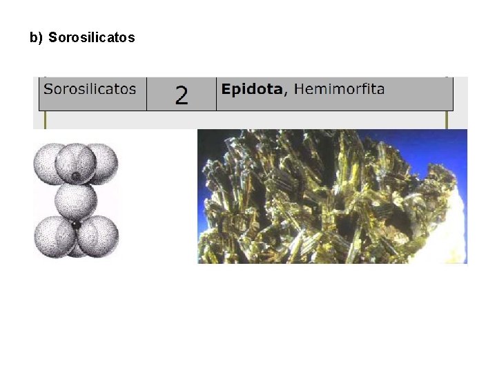 b) Sorosilicatos 