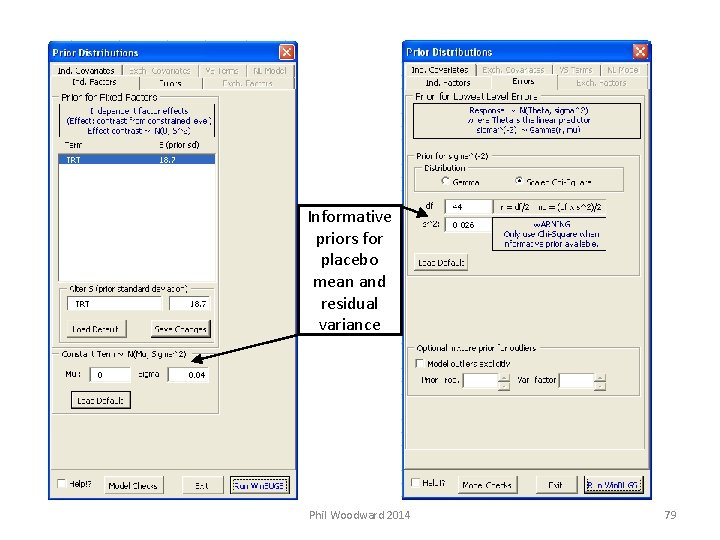 Informative priors for placebo mean and residual variance Phil Woodward 2014 79 