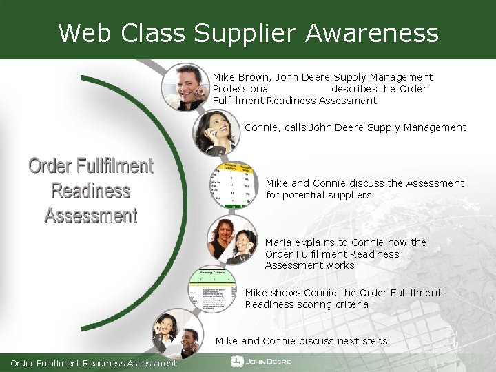 The Story Web Class Supplier Awareness Mike Brown, John Deere Supply Management Professional describes