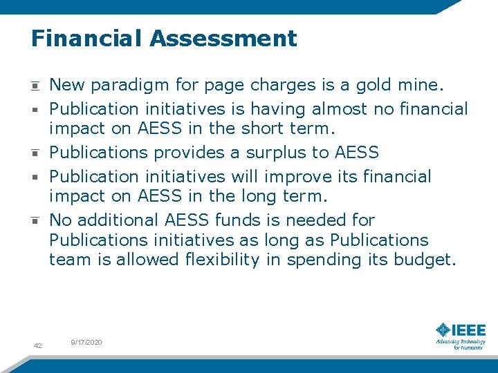 Financial Assessment New paradigm for page charges is a gold mine. Publication initiatives is