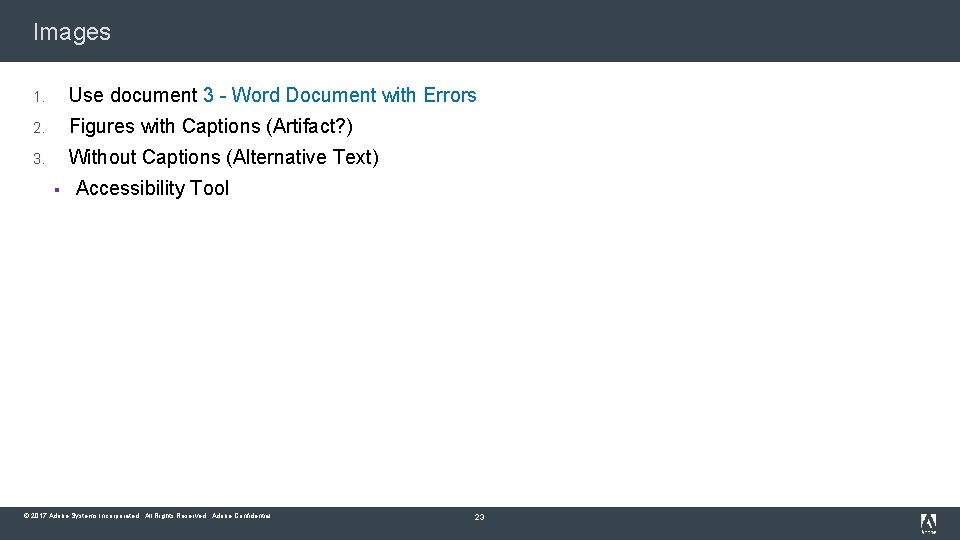 Images 1. Use document 3 - Word Document with Errors 2. Figures with Captions