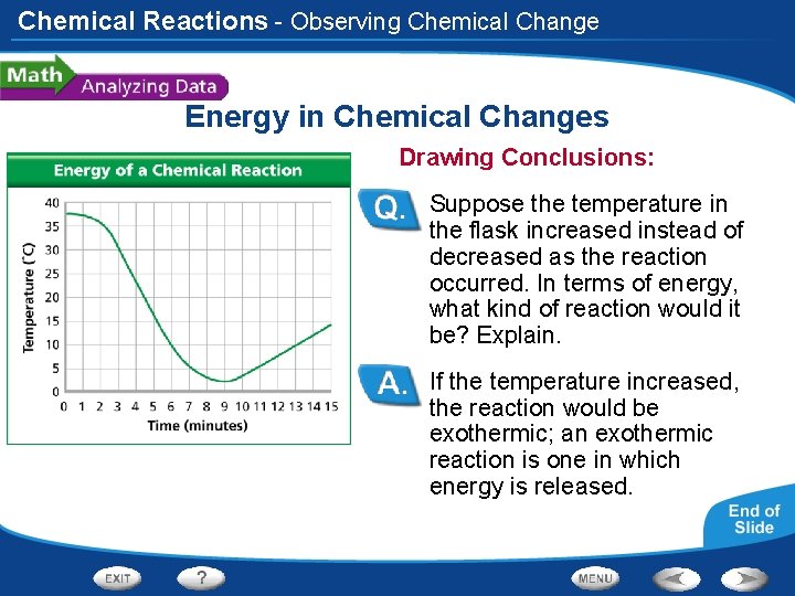 Chemical Reactions - Observing Chemical Change Energy in Chemical Changes Drawing Conclusions: Suppose the