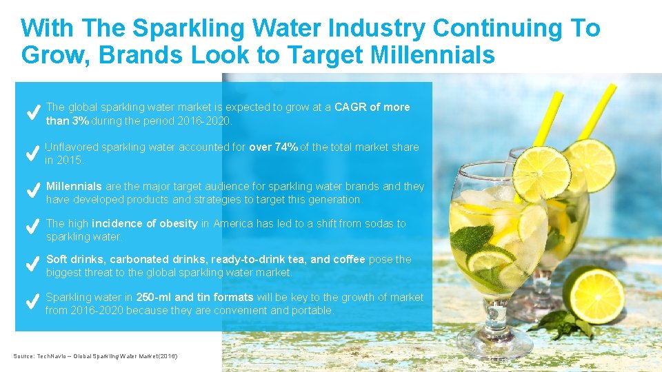 With The Sparkling Water Industry Continuing To Grow, Brands Look to Target Millennials The