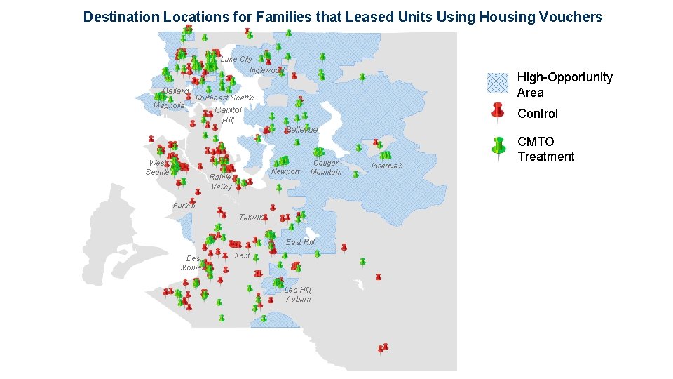 Destination Locations for Families that Leased Units Using Housing Vouchers Lake City Inglewood Ballard