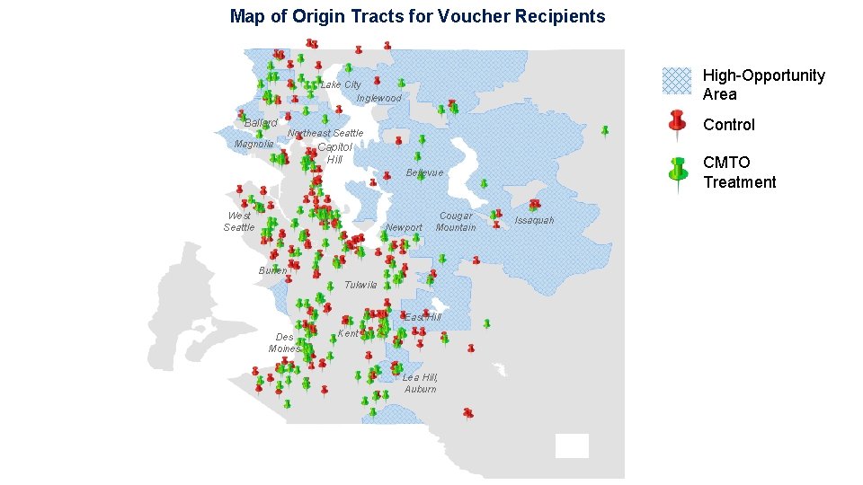 Map of Origin Tracts for Voucher Recipients High-Opportunity Area Lake City Inglewood Ballard Magnolia