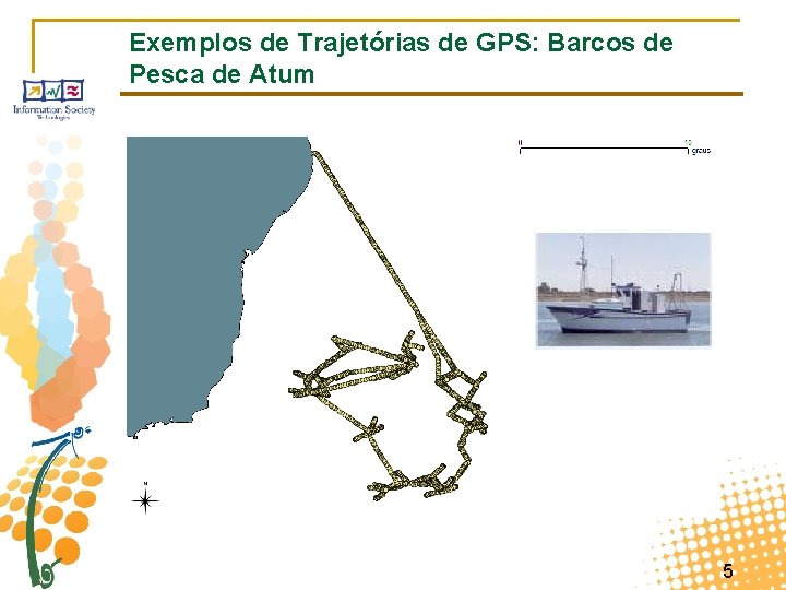 Exemplos de Trajetórias de GPS: Barcos de Pesca de Atum 5 